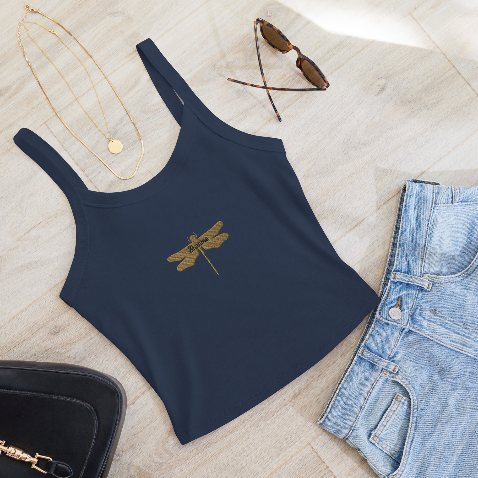A summer Women's micro-rib tank top – ZhaninaArt